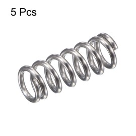 sourcing map Compression Spring,304 Stainless Steel,8mm OD,1.2mm Wire Size,13mm Compressed Length,20mm Free Length,61.8N Load Capacity for Home Projects, Silver Tone, 5pcs