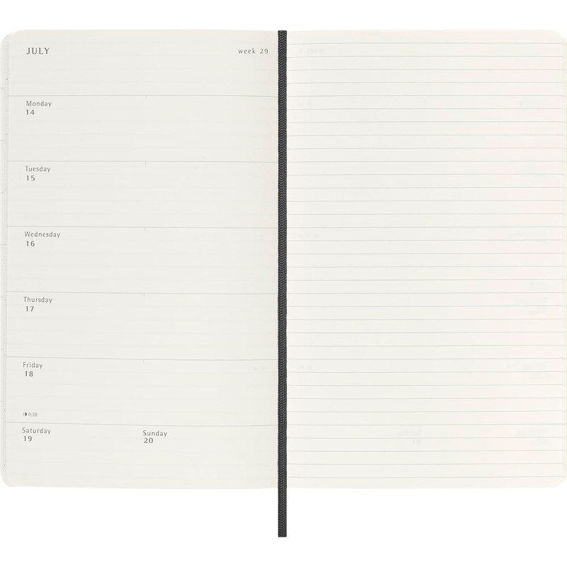 Moleskine Weekly Planner, Weekly Agenda with Space for Notes 12