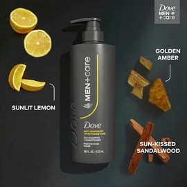 DOVE MEN+CARE Champú 2 en 1 + acondicionador anticaspa 1 unidad para mejorar la salud del cuero cabelludo, con piritiona de zinc, 18 onzas