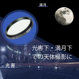 SVBONY SV220 Light Pollution Filter, Dual Narrowband Filter, Telescope Filter, Narrow Band Filter, 6nm H-Alpha/OIII Filter for CMOS Astronomical Camera Astronomy Camera Astronomy Photography Nebula