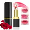 Lippenstifte aus Kristallblumen, Temperaturwechsel, Feuchtigkeitscreme, langanhaltend, wasserfest, Lippenbalsam (rot)