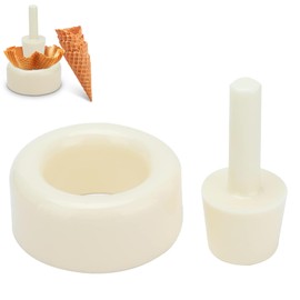Crispy Waffle Cone Mold, Food Grade Plastic Cream Horn Molds for Baking Ice Cream Cone Mold Kit Egg Roll Maker Kitchen DIY Cooking Mold Baking Accessories