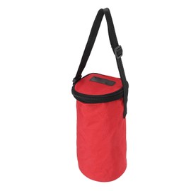 Greensen Hund Behandeln Bag Haustier Futter Aufbewahrung Bag Tragbares Faltbares Oxford -Stoff mit Reißverschluss für Outdoor -Aktivitäten Wandercamping (Rot)