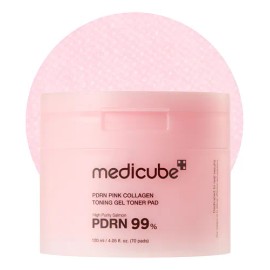 Medicube Pdrn Pink Collagen Tonning Gel Toner Pad 120ml Todo Tipo De Piel Día/noche