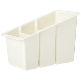 Delfinware Plastic Cutlery Box, Cream, 19 x 10.5 x 13 cm