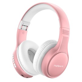 JoySpark Kids Bluetooth Headphones, 60 Hours Playtime, Bluetooth 5.4 Kids Headphones Wireless, Type-C Fast Charging, 85/94dB Volume Limited, Foldable Toddler Wireless Headsets with Mic-Rose Gold