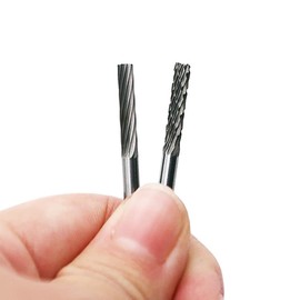 20 Pcs Rotary Burr Set, Tungsten Carbide Steel Twist Drill Bit Grinding Head Set with 3mm Shank, Rotary Tools for DIY, Woodworking, Carving