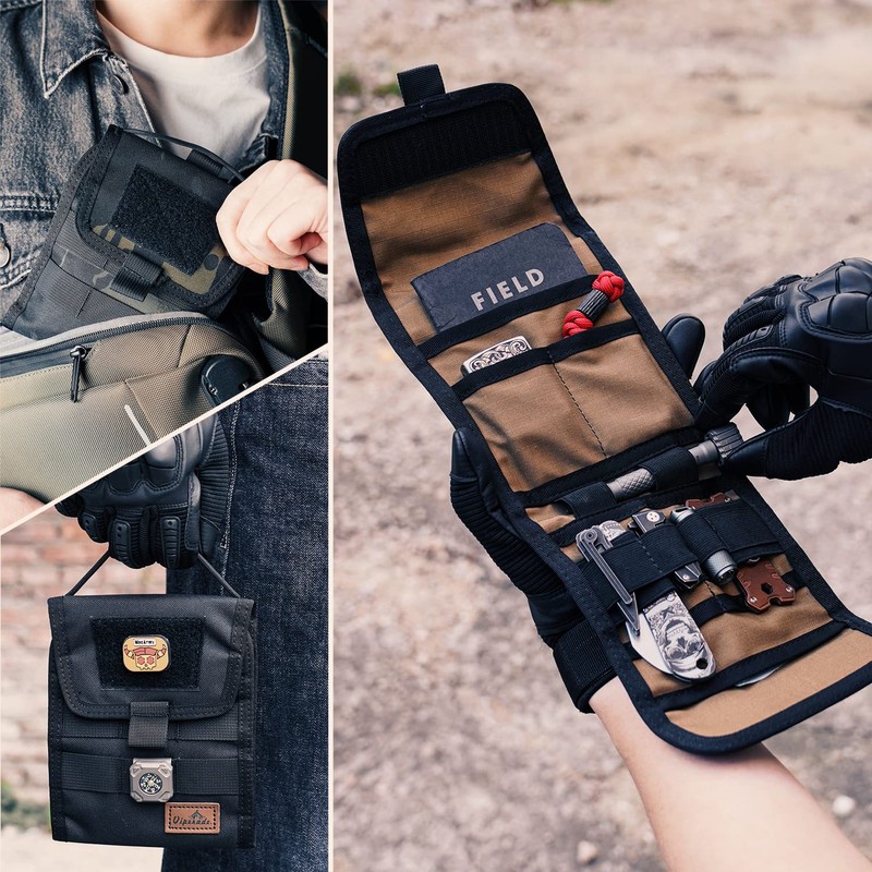 VIPERADE VE12 Folding EDC Organizer Pouch, Molle Tool Bag, Trifold