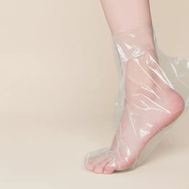 Disposable foot care foot pack vinyl sheets 100 sheets Transparent sock type dead skin care wrap vinyl / 일회용 풋케어 발팩 비닐시트100매 투명 양말형 각질관리 랩비닐