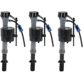 High Performance Toilet Fill Valve Set – 3 Universal Units with Dual Ports