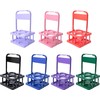 Soporte plegable eficaz de 4 botellas, de construcción resistente, soporte