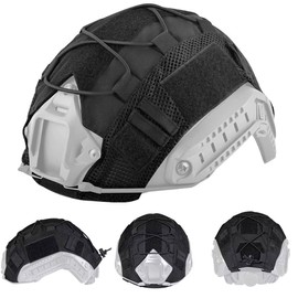 Black Tactical Fast Helmet Cover for Airsoft Combat Helmets MH/BJ/PJ