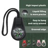 Paracordland-10Pcs Black MiniSurvival Compass for Kids Compass Liquid Filling Outdoor
