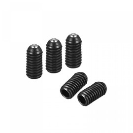 sourcing map Ball Point Set Screws, 10pcs M3 x 6mm High Carbon Steel Metric Spring Hex Socket Grub Screw