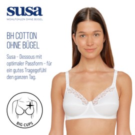 Susa Women's Bra White Weiß (003) 38BB (Brand size : 85B)