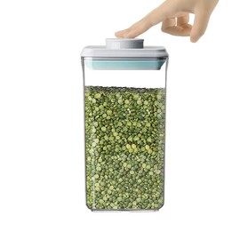 Cozey Daily Airtight Food Storage Container - 1.2qt / 1200ml Square Pop Containers With Lids, Bpa Free Stackable Container for Coffee Cereal Flour Spaghetti Rice Kitchen Organizer