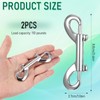 Tyqour 2 Pcs Double Ended Snaps Silver Bolt Snap Hooks