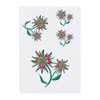 4 x 'Fantasy Flowers' Temporary Tattoos - Water Resistant, Skin-Safe,