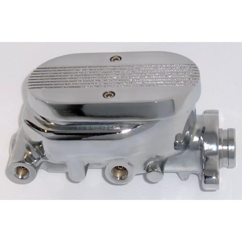 Top Quality 1 1/8th Aluminum Brake Master Cylinder Finned Flat