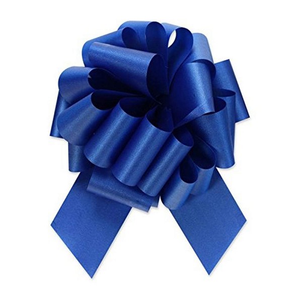 Berwick Offray Ribbon Pull Bow, 8'' Diameter with 20 Loops, Royal Blue
