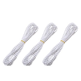 Luanxu 2.5 Meters Continuous Blind Chain (Drop 49”) for Roller Roman Venetian Honeycomb Vertical Shade, Roller Shade Chain, Endless Blinds Beaded Chain (3 Pack)