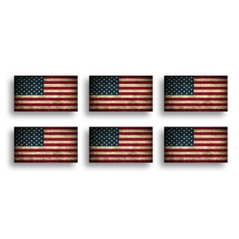 Mini Rustic USA Flag Sticker American Vinyl Decals Die Cut Car Truck Cup Window Graphic Phone