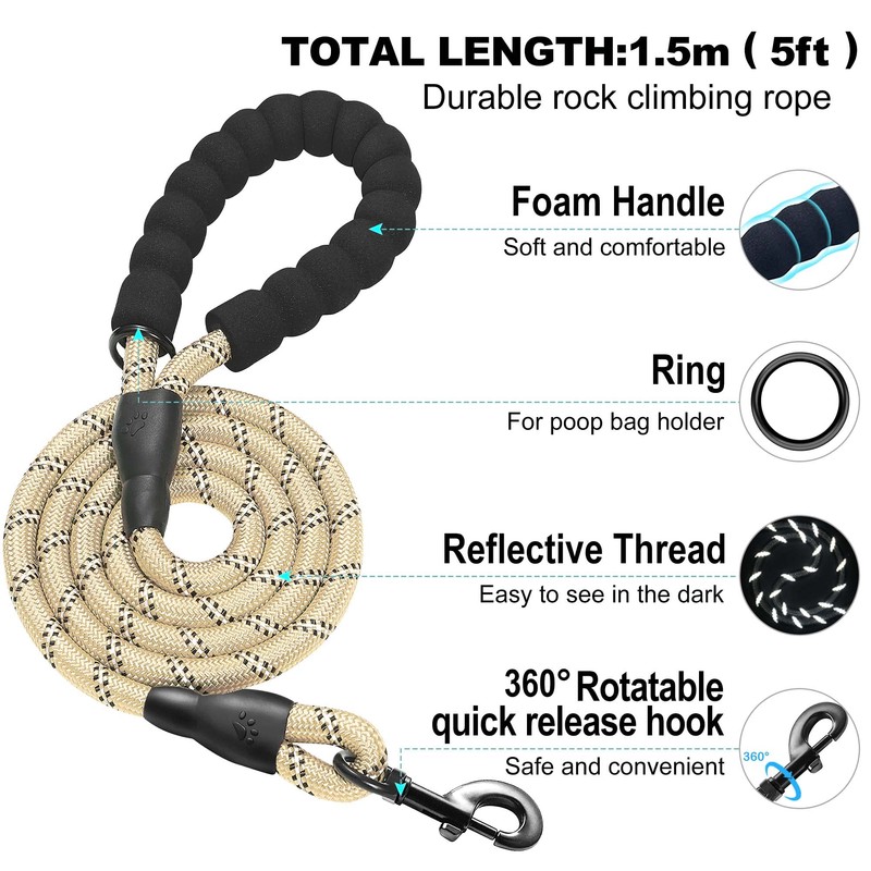 haapaw Dog Harness with Leash Set, No Pull Adjustable Reflective