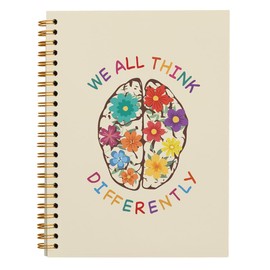 Bnwepo We All Think Differently Mental Health Notebook, Mental Health Journal for Women, Inspirational Mental Health Gifts, Therapy Journal for Mental Health, Hardcover Spiral Notebook 5.5x8.3