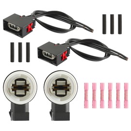 AUTOKAY 68065016AB Front Turn Signal Light Connector Plug Harness and Turn Signal Light Socket Fits for Jeep Wrangler JK 2007-2018, 68226719AA 68065016AA