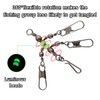 AIMALL 15PCS Wooden Shrimp Rig Swivel - Luminous Bead Turnaround