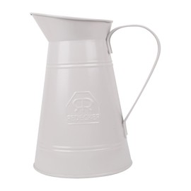 REDECKER White Coated Metal Toilet Brush Holder Only, Vintage Design with Handle and Spout, Made in Germany - Decorative Toilet Brush Holder