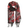 Sakkas CHS1810 - Ontario double layer floral Pashmina/Shawl/Wrap/Stole with fringe