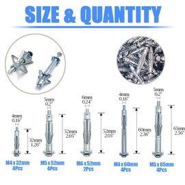 ISPINNER Wall Anchor Setting Tool with 18pcs Molly Bolt Hollow Drive Wall Anchor Screws Assortment Kit, Heavy Duty Anchor Gun for Cavity Anchor Plasterboard Fixing