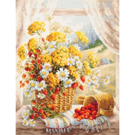 Magic Needle 100-181 ZW Honey Aroma Counted Cross Stitch Kit Zweigart Edition Cotton Multi-Coloured 32 x 40 cm