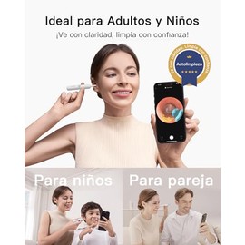 Bebird Limpiador de Oídos con Otoscopio Digital HD, Cámara Flexible, 6 LED