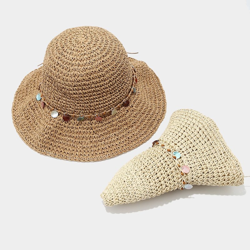 YAMEE Sun Hat Women's Summer Straw Beach Hat Women's Straw