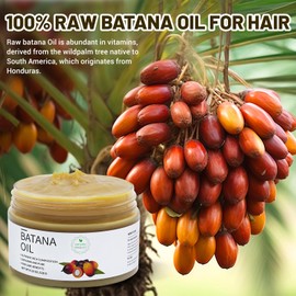 Batana Oil for Hair Growth Dr. Sebi, 100% Batana Oil from Honduras, Pure Natural Organic Batana Oil as Hair Mask, Reduces Hair Loss Repairs Damaged Hair and Hair Scalp(120g)