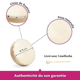 FUZEAU 70626 15 cm without Jingles Tambourine