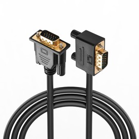 PNGKNYOCN 90 Degree VGA Cable,1080P Full HD Right Angle VGA Male to VGA Male Monitor Cable for Computer Monitor Projector and More 1.5M (R)