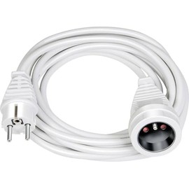 Brennenstuhl 1168434 3 M White Electric Electrical Cables (3 m, cable male/female, white)