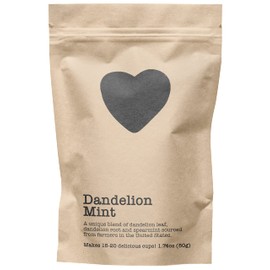 Dandelion Mint, 15-20 Servings, Eco-Conscious Zip Pouch, Caffeine Free, Pure Loose Leaf Tea Grown in America, 1.74 Ounce (Small)