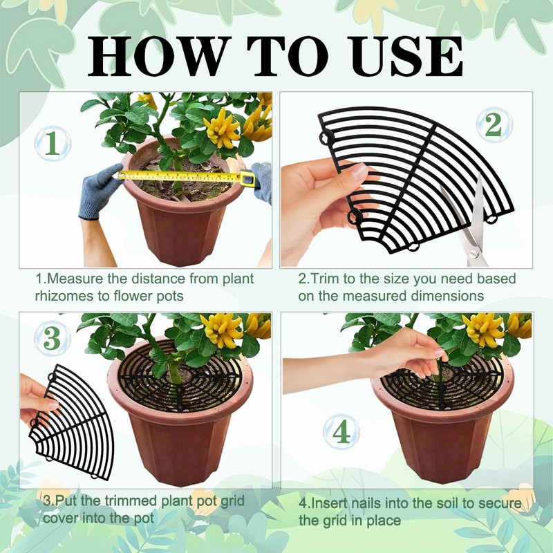 SGYUNQ Plant Pot Grid Soil Protector Covers Cuttable Flower Protector