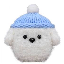 Plush Case Cover Compatible with Bose QuietComfort Earbuds II (2022) / Ultra (2023) Handmade Knitted Cartoon Creative Funny Cute Earbuds Headphone Cases (BG+Sky Blue,for Bose QC II&Ultra2023)