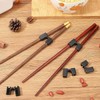 12-Pack Black Chopstick Training Kit - Family-Friendly Utensil Holders with