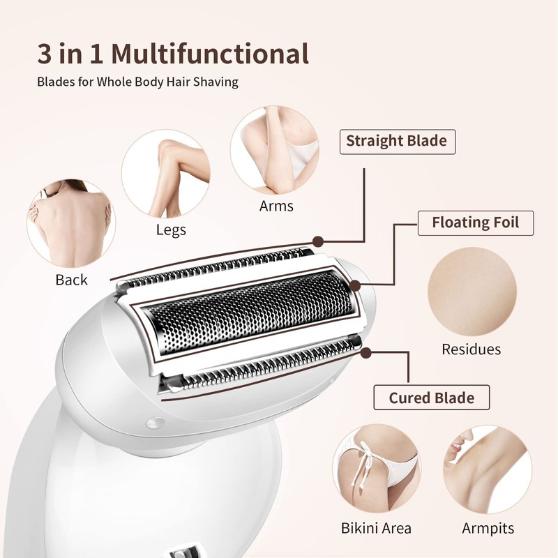 Women Electric Razor Head Replacement for Krovena (White 1Pcs)