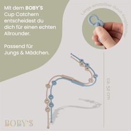 BOBY´S Cup Catcher Baby Pack of 2/BPA-Free Pram Toy Chain/Stretchy Baby Cup Holder Strap/Dummy Chain for Baby Gadgets such as Drinking Cups or Teething Ring as Pram Accessories