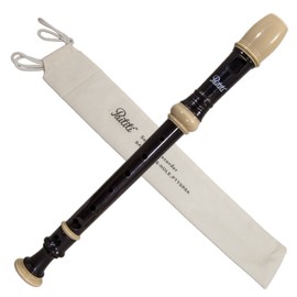 Paititi Paititi Soprano Recorder 8-Hole With Cleaning Rod + Carrying Bag, Creamy/Black Color, Key of C