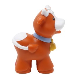 Fisher-Price Replacement Part for Collectible Little People Farm Barn Animal Barnyard Pals Playset 72507 - Replacement Brown and White Cow Figure