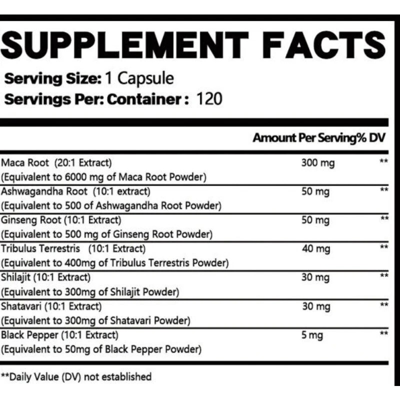 Balincer Maca + Ashwagandha: Enhances vitality, endurance and protection, men's