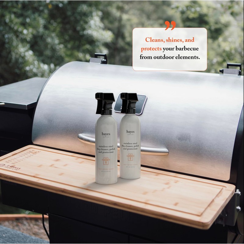 Bayes High-Performance Stainless Steel BBQ Exterior Cleaner and Protectant -